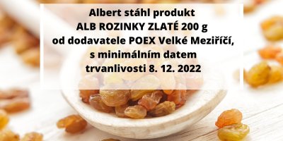 Infografika o stažení rozinek z Albertu