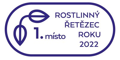 Oficiální logo pro vítěze ankety Rostlinně