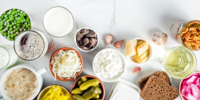 Super zdravé probiotické fermentované potraviny, nápoje a přísady