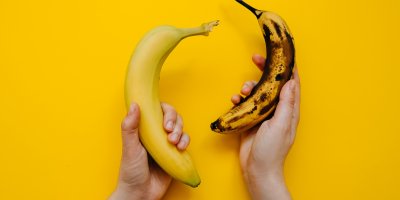 Novější a starší banán