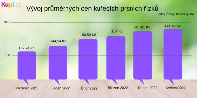 Data vývoje cen podle Českého statistického úřadu 