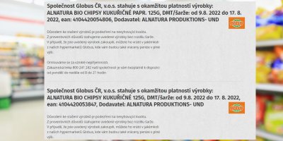 Tiskové prohlášení řetězce Globus ohledně stažení vadných chipsů