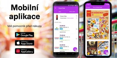 Mobilní telefon s aplikací Kupi.cz 