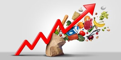 Roustoucí cena potravin v grafice