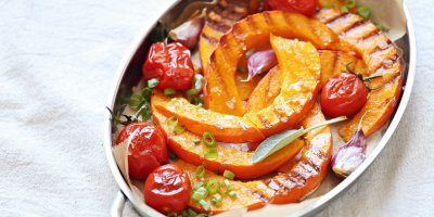 Pečená dýně a cherry rajčata