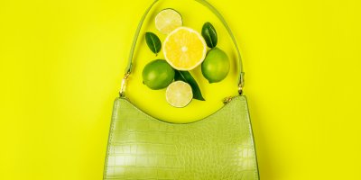 Kabelka v barvě chartreuse, citrony, limetky