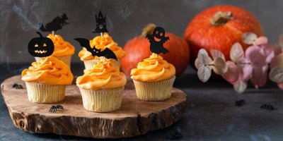 Strašidelné halloweenské muffiny
