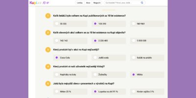 Kupi soutěžní formulář s vyznačenými správnými odpověďmi