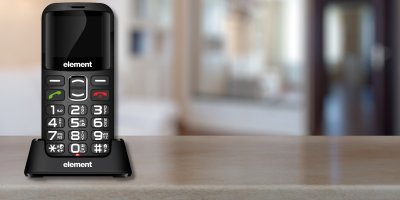 Mobilní telefon pro seniory SENCOR Element P012S na stole