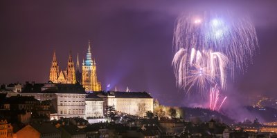 Ohňostroj nad Pražským hradem