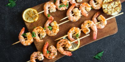 Krevety na špízech