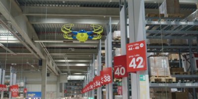 Dron v prodejně IKEA