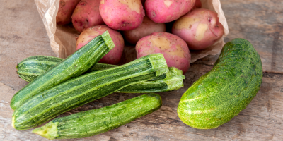 Cukety, brambory a okurka