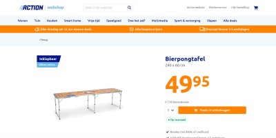 Ukázka e-shopu řetězce Action