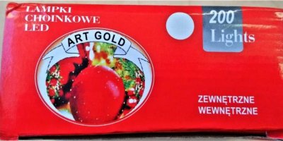 Nebezpečný výrobek s názvem: Světelný řetěz LED studené bílé 200LED