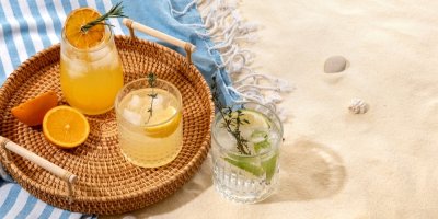 Koktejly na dece na pláži