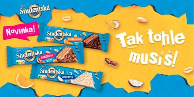 Tři oplatky Studentská pečeť, nápis: Tak tohle musíš!