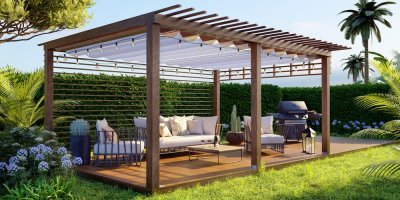 Pergola s posezením