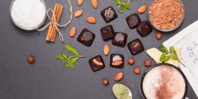 Čokoláda s mandlemi a stévií