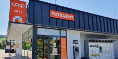 Pohled na prodejnu COOP