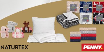 Přikrývky, deky, polštáře a ručníky Naturtex