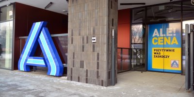 Polský supermarket Aldi zvenku