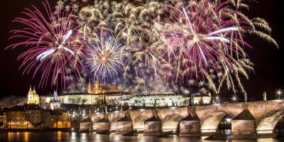 Ohňostroj nad Pražským hradem