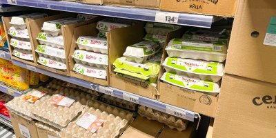 Vejce v ruském supermarketu