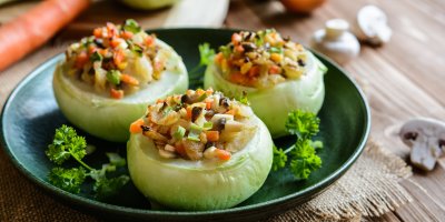 Zapečený plněný kedluben