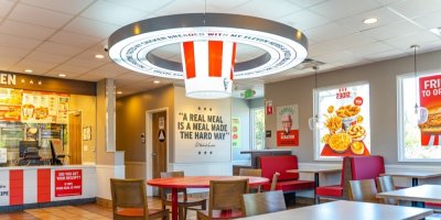 Interiér řetězce KFC