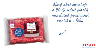 Reklama Tesca na nové balení masa