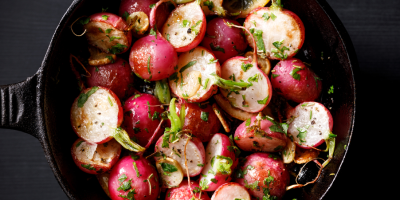 Zapečené ředkvičky na pánvi