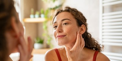 Žena se prohlíží v zrcadle