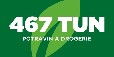 Nápis 467 tun potravin a drogerie