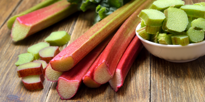 Nakrájená rebarbora