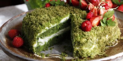 Mechový dort s náplní z krémového sýra