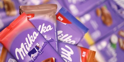 Detail čokolády Milka