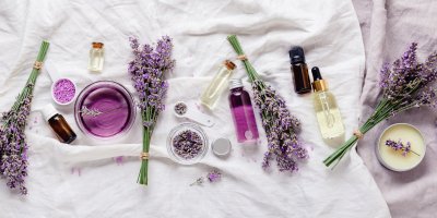 Sušená levandule, levandulové sérum, olej, tělové máslo