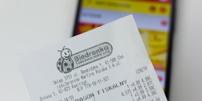 Účtenka z obchodu Biedronka