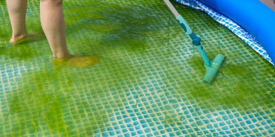 Čištění řas z bazénu