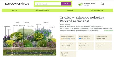 Internetové stránky zahradnictví Flos