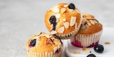 3 muffiny s borůvkami