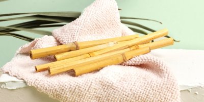 Látka z bambusových vláken, stonky bambusu