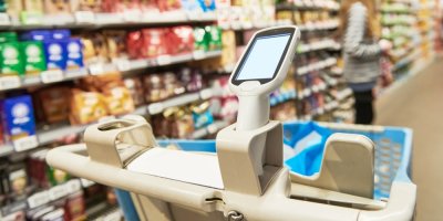 Ruční skener v obchodě