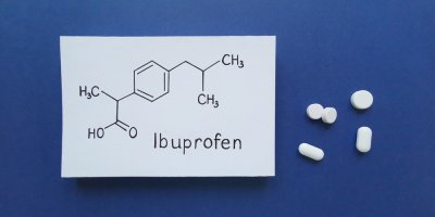 Chemická struktura ibuprofenu