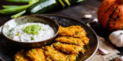 Dýňové placky s dipem