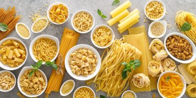 Různé druhy těstovin