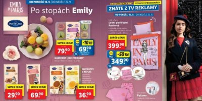 Leták Lidl s akcí Emily in Paris