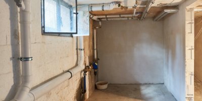 Pohled do prázdných sklepních prostor