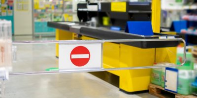 Zavřený vstup v obchodě